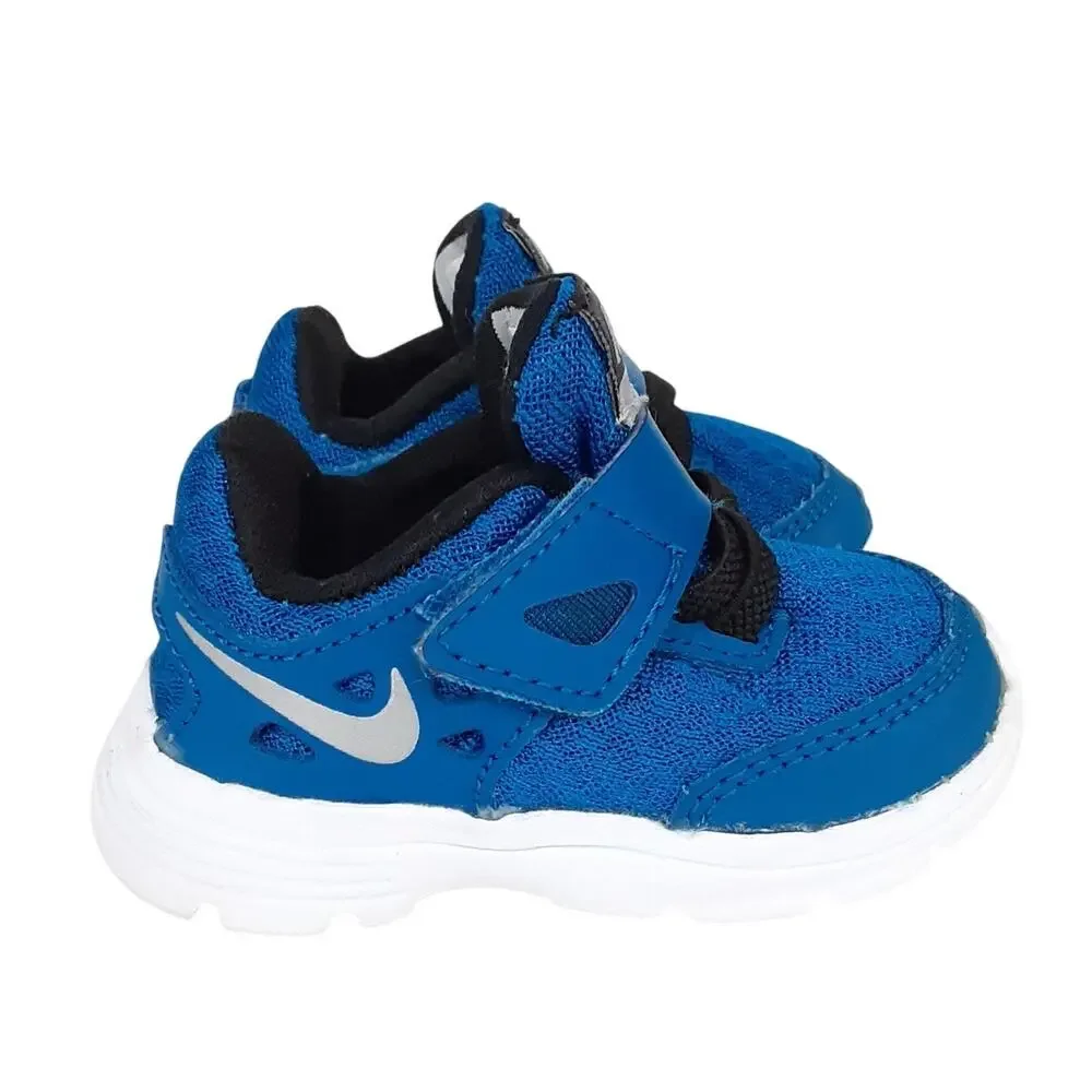Nike Dual Fusion Lite Toddler 2C Running Shoes Blue Mesh Sneakers Athleisure